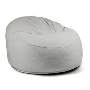 Fotoliu bean bag gri deschis cu tapiterie din tesatura boucle Om 110 - SLOWDOWN imagine