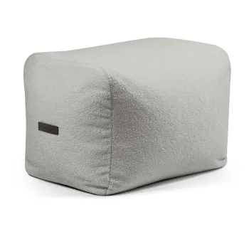 Fotoliu bean bag gri deschis cu tapiterie din tesatura boucle Plus 70 Lounge - SLOWDOWN imagine