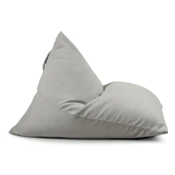 Fotoliu bean bag gri deschis cu tapiterie din tesatura boucle Razz - SLOWDOWN imagine