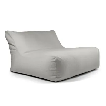 Fotoliu bean bag gri deschis cu tapiterie din tesatura boucle Sofa Lounge - SLOWDOWN imagine