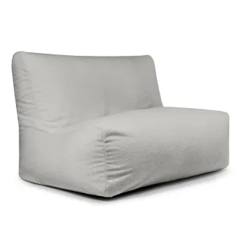 Fotoliu bean bag gri deschis cu tapiterie din tesatura boucle Sofa Seat Lounge - SLOWDOWN imagine