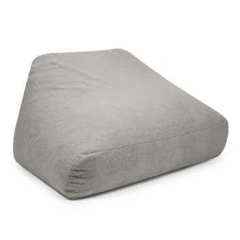 Fotoliu bean bag gri deschis cu tapiterie din tesatura boucle Sofa Snug - SLOWDOWN imagine