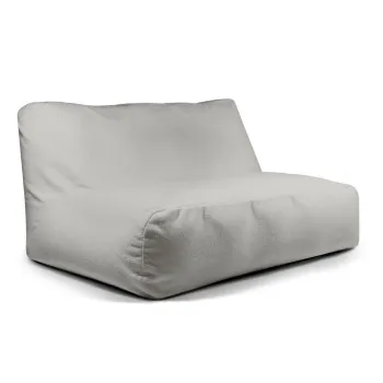 Fotoliu bean bag gri deschis cu tapiterie din tesatura boucle Sofa Tube 160 - SLOWDOWN imagine