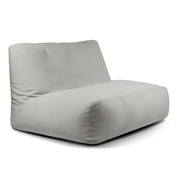 Fotoliu bean bag gri deschis cu tapiterie din tesatura boucle Sofa Tube - SLOWDOWN imagine