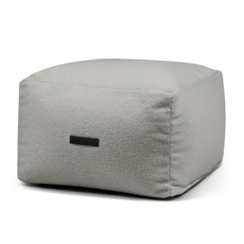 Fotoliu bean bag gri deschis cu tapiterie din tesatura boucle Softbox MooG - SLOWDOWN imagine