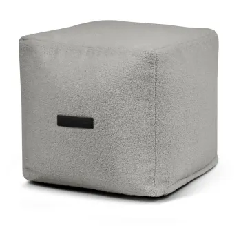 Fotoliu bean bag gri deschis cu tapiterie din tesatura boucle Up! MooG - SLOWDOWN imagine