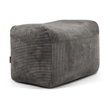 Fotoliu bean bag gri inchis cu tapiterie din catifea reiata Plus 70 Lounge - SLOWDOWN imagine