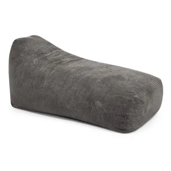 Fotoliu bean bag gri inchis cu tapiterie din catifea reiata Snug Long 140 - SLOWDOWN imagine