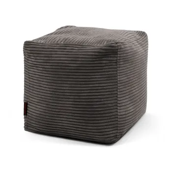 Fotoliu bean bag gri inchis cu tapiterie din catifea reiata Up! MooG - SLOWDOWN imagine