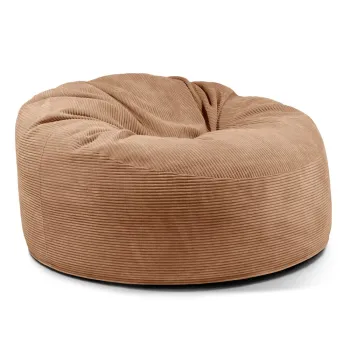 Fotoliu bean bag maro cu tapiterie din catifea reiata Om 135 - SLOWDOWN imagine