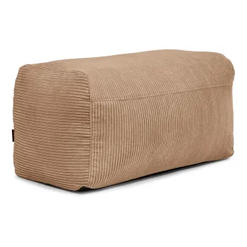 Fotoliu bean bag maro cu tapiterie din catifea reiata Plus 100 Lounge - SLOWDOWN imagine