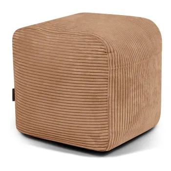 Fotoliu bean bag maro cu tapiterie din catifea reiata Plus 50 Lounge - SLOWDOWN imagine