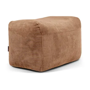 Fotoliu bean bag maro cu tapiterie din catifea reiata Plus 70 Lounge - SLOWDOWN imagine