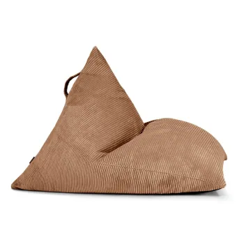 Fotoliu bean bag maro cu tapiterie din catifea reiata Razz - SLOWDOWN imagine