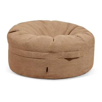 Fotoliu bean bag maro cu tapiterie din catifea reiata Roll 105 - SLOWDOWN imagine