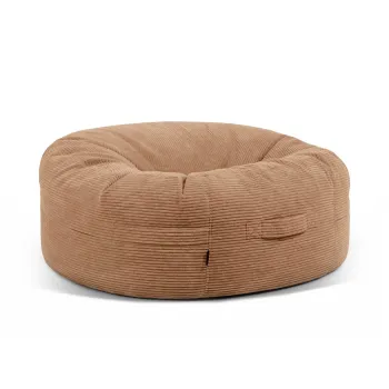 Fotoliu bean bag maro cu tapiterie din catifea reiata Roll 135 - SLOWDOWN imagine