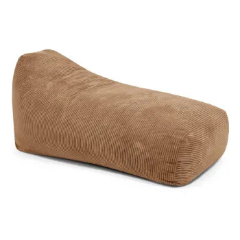 Fotoliu bean bag maro cu tapiterie din catifea reiata Snug Long 140 - SLOWDOWN imagine