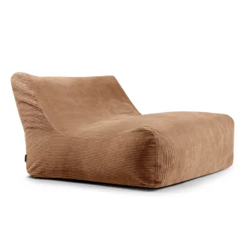 Fotoliu bean bag maro cu tapiterie din catifea reiata Sofa Lounge - SLOWDOWN imagine