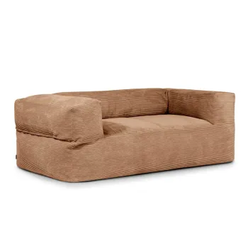 Fotoliu bean bag maro cu tapiterie din catifea reiata Sofa MooG - SLOWDOWN imagine