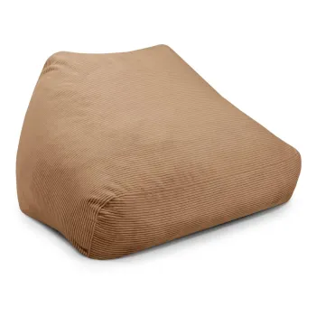 Fotoliu bean bag maro cu tapiterie din catifea reiata Sofa Snug - SLOWDOWN imagine