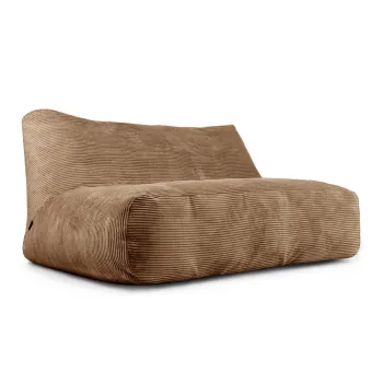 Fotoliu bean bag maro cu tapiterie din catifea reiata Sofa Tube 160 - SLOWDOWN imagine