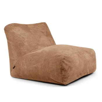 Fotoliu bean bag maro cu tapiterie din catifea reiata Tube 100 - SLOWDOWN imagine