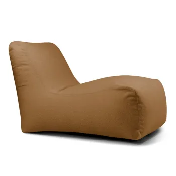 Fotoliu bean bag maro cu tapiterie din tesatura boucle Lounge - SLOWDOWN imagine
