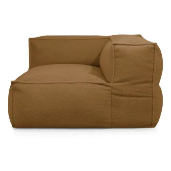Fotoliu bean bag maro cu tapiterie din tesatura boucle Mass Corner 125 Left - SLOWDOWN imagine