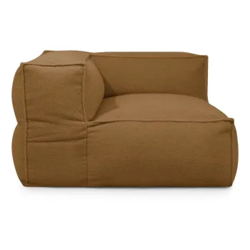 Fotoliu bean bag maro cu tapiterie din tesatura boucle Mass Corner 125 Right - SLOWDOWN imagine