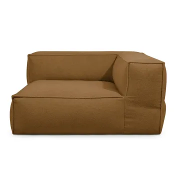 Fotoliu bean bag maro cu tapiterie din tesatura boucle Mass Corner 150 Left - SLOWDOWN imagine