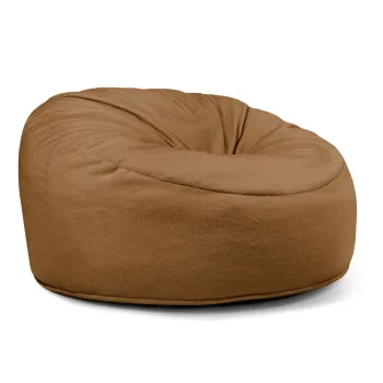 Fotoliu bean bag maro cu tapiterie din tesatura boucle Om 135 - SLOWDOWN imagine