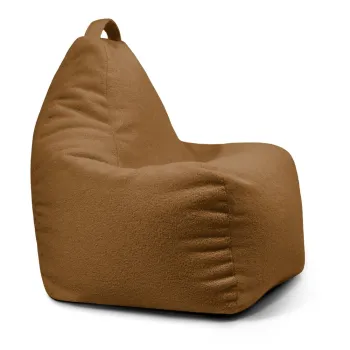 Fotoliu bean bag maro cu tapiterie din tesatura boucle Play Amuse - SLOWDOWN imagine