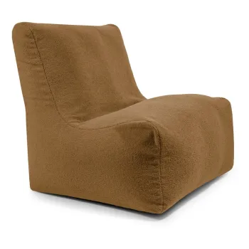 Fotoliu bean bag maro cu tapiterie din tesatura boucle Seat 100 Lounge - SLOWDOWN imagine