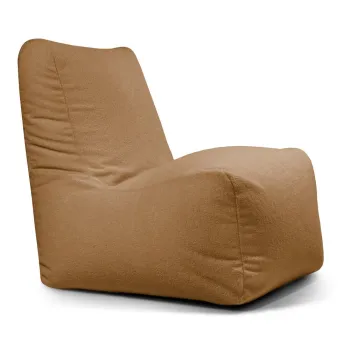 Fotoliu bean bag maro cu tapiterie din tesatura boucle Seat Lounge - SLOWDOWN imagine