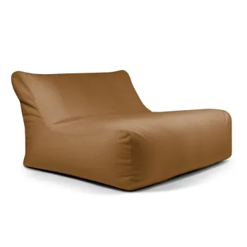 Fotoliu bean bag maro cu tapiterie din tesatura boucle Sofa Lounge - SLOWDOWN imagine
