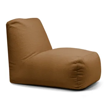 Fotoliu bean bag maro cu tapiterie din tesatura boucle Tube - SLOWDOWN imagine