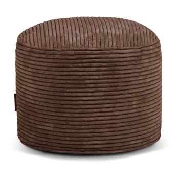 Fotoliu bean bag maro inchis cu tapiterie din catifea reiata Mini - SLOWDOWN imagine