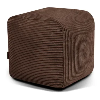 Fotoliu bean bag maro inchis cu tapiterie din catifea reiata Plus 50 Lounge - SLOWDOWN imagine