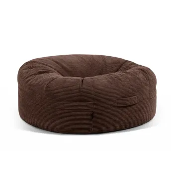 Fotoliu bean bag maro inchis cu tapiterie din catifea reiata Roll 135 - SLOWDOWN imagine