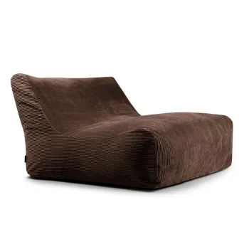 Fotoliu bean bag maro inchis cu tapiterie din catifea reiata Sofa Lounge - SLOWDOWN imagine