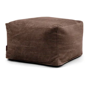 Fotoliu bean bag maro inchis cu tapiterie din catifea reiata Softbox MooG - SLOWDOWN imagine