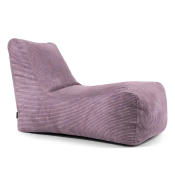 Fotoliu bean bag mov cu tapiterie din catifea reiata Lounge - SLOWDOWN imagine
