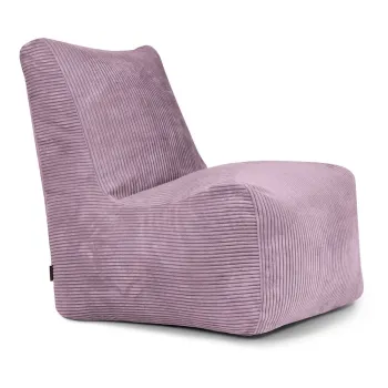 Fotoliu bean bag mov cu tapiterie din catifea reiata Seat Lounge - SLOWDOWN imagine