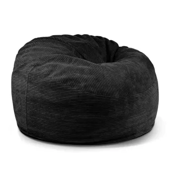 Fotoliu bean bag negru cu tapiterie din catifea reiata Om 110 - SLOWDOWN imagine