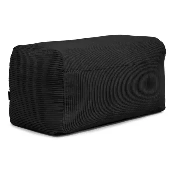Fotoliu bean bag negru cu tapiterie din catifea reiata Plus 100 Lounge - SLOWDOWN imagine