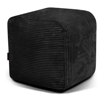 Fotoliu bean bag negru cu tapiterie din catifea reiata Plus 50 Lounge - SLOWDOWN imagine
