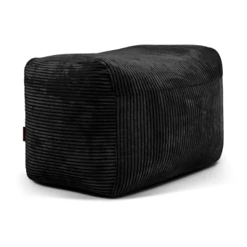 Fotoliu bean bag negru cu tapiterie din catifea reiata Plus 70 Lounge - SLOWDOWN imagine