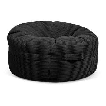 Fotoliu bean bag negru cu tapiterie din catifea reiata Roll 105 - SLOWDOWN imagine