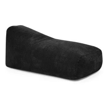 Fotoliu bean bag negru cu tapiterie din catifea reiata Snug 130 - SLOWDOWN imagine