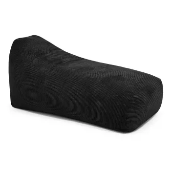 Fotoliu bean bag negru cu tapiterie din catifea reiata Snug Long 140 - SLOWDOWN imagine